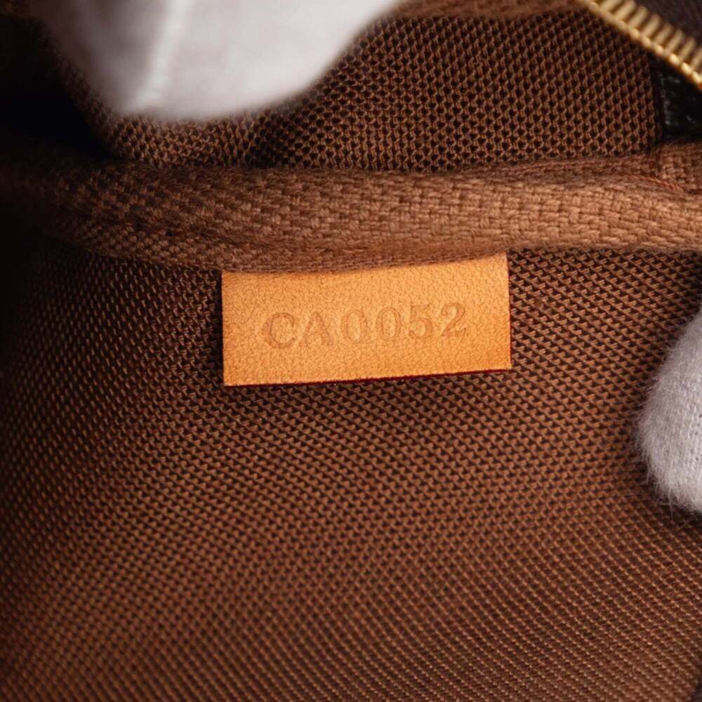 LOUIS VUITTON Brown Monogram Leather Pochette Pouch - Picture 6 of 6